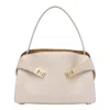 Ferragamo Medium Hug Leather Top Handle Bag In Beige