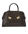 Ferragamo Medium Hug Leather Tote Bag In Brown