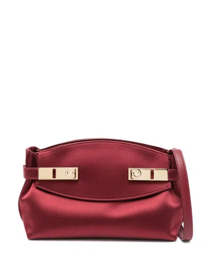 Ferragamo Hug Shoulder Bag In Red