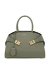 Ferragamo Hug Small Leahter Tote Bag
