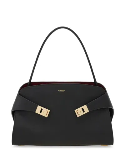 Ferragamo Leather Shoulder Bag Adaptable Strap In Multi