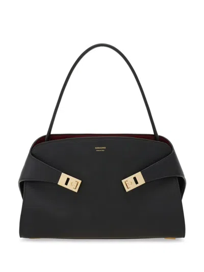 Ferragamo Leather Shoulder Bag Adaptable Strap In Multi