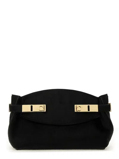 Ferragamo Hug Soft Bag In Black