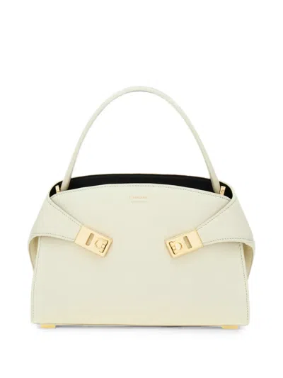 Ferragamo Hug Soft Bicolor Handbag Xs In Neutral