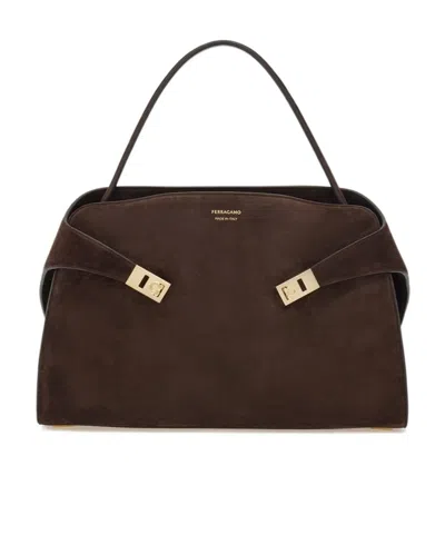 FERRAGAMO HUG SOFT BICOLOR SHOULDER BAG