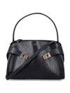 Ferragamo Hug Soft Bicolor Shoulder Bag In Calfskin In Black