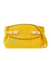 Ferragamo Hug Soft Crossbody Bag With Sequins (xs) In Yellow