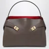 Ferragamo Hug Soft L Clay/red Shoulder Bag