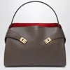Ferragamo Hug Soft L Clay/red Shoulder Bag