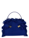 Ferragamo Blue Hug Soft Shoulder Bag In Blue