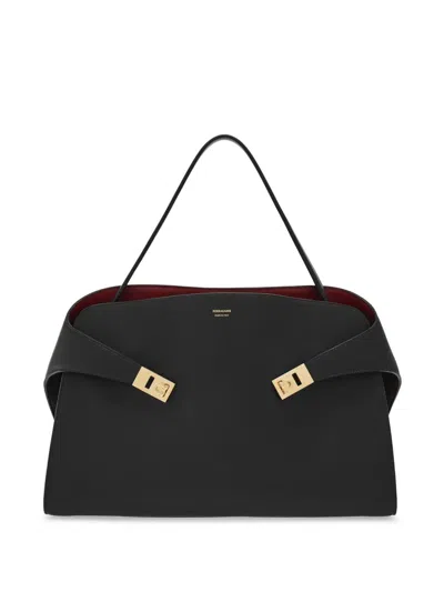 Ferragamo Hug Soft Large Bicolor Shoulder Bag
