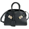 Ferragamo Hug Mini Black Bag In Black