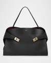 Ferragamo Structured Shoulder Bag Top Handle In Nero
