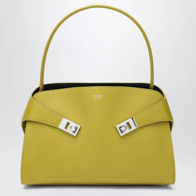 Ferragamo Hug Soft M Bag In Lime/moss Women In Orange