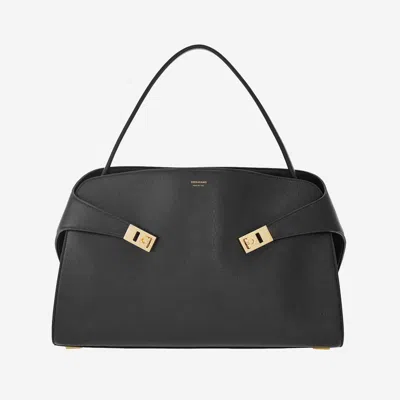 Ferragamo Hug Soft Shoulder Bag In Black