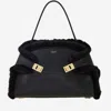 Ferragamo Hug Soft Shoulder Bag In Black