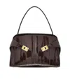 Ferragamo Hug Soft Shoulder Bag In Burgundy