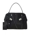 Ferragamo Hug Soft Shoulder Bag Multi-zip (m) In Black
