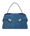 Ferragamo Hug Soft Shoulder Bag (l) In Blue