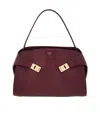 Ferragamo Hug Soft Shoulder Bag (m) In Purple