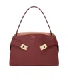 Ferragamo Medium Hug Soft Leather Shoulder Bag In Red