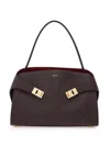 Ferragamo Hug Soft Shoulder Bag In Red