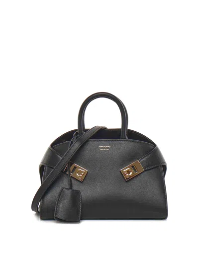 Ferragamo Hug Soft Tote Bag In Black