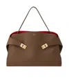 Ferragamo Hug Soft Two-color Shoulder Bag In Green