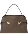 Ferragamo Hug Structured Tote Bag In Brown