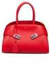 Ferragamo Hug Small Leather Top Handle Bag In Red