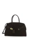 Ferragamo Double Handle Shoulder Bag In Brown