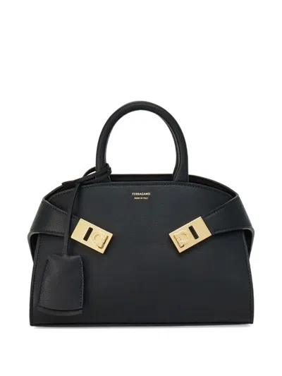 Ferragamo Black Hug Soft Mini Leather Handbag
