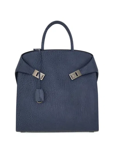 Ferragamo Hugavan Tote Bag In Blue