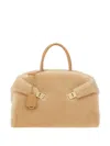 Ferragamo Hug Tote Bag In Neutrals