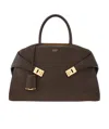 Ferragamo Hug Medium Leather Tote Bag In Black