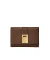 Ferragamo Hug Two-color Wallet In Green