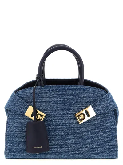 Ferragamo Blue Hug Mini Satchel