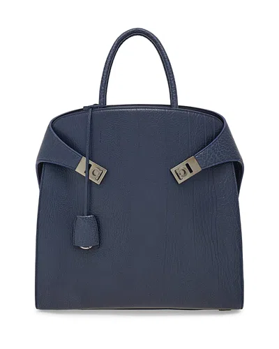Ferragamo Hugavan Tote Bag In Blue