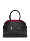 Ferragamo Women Hug Small Leahter Tote Bag In Black