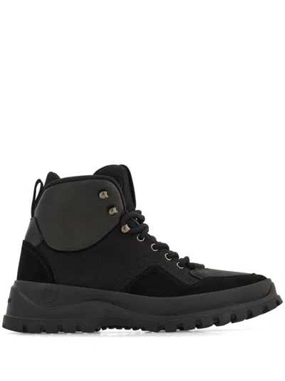 Ferragamo Hybrid Ankle Boots In Black