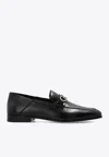 Ferragamo Hybrid Gancini-buckle Loafers In Black