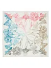 Ferragamo Hydrangea-print Silk Scarf In Neutrals