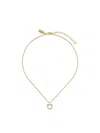 Ferragamo Necklace With Gancini Charm In Brass In Gold