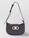 Ferragamo Gabry Black Calf Leather Shoulder Bag