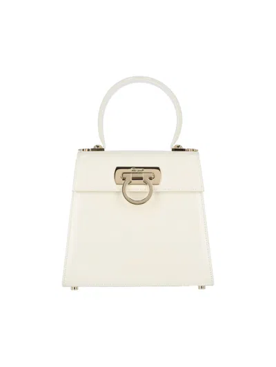 Ferragamo Iconic S Handbag In White