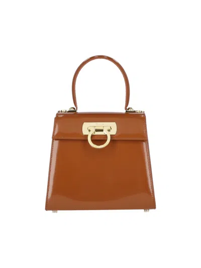 Ferragamo Iconic S Handbag – Brown