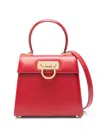 Ferragamo Ladies Red Micro Iconic Top Handle Bag In Rot