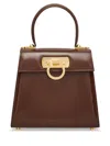 Ferragamo Iconic Top Handle Tote Bag In Brown