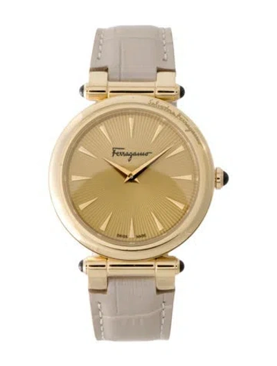 Pre-owned Ferragamo Idillio Leather Watch In Multi