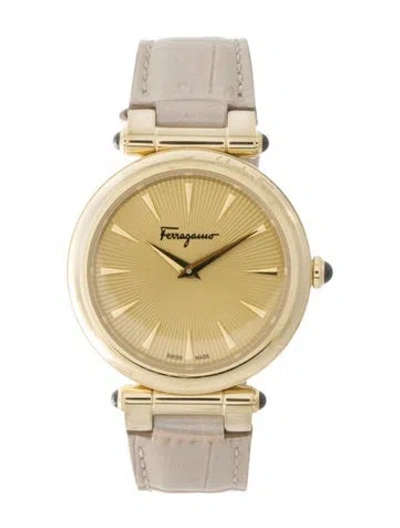 Pre-owned Ferragamo Idillio Leather Watch In Multi